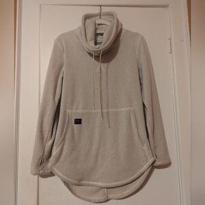 Cozy Funnel Neck Fleece Tunic - Deso Brand, Off-White